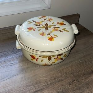 Hall’s autumn leaf covered casserole with lid!!